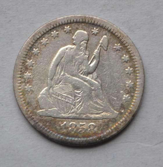 1858 O Seated Quarter