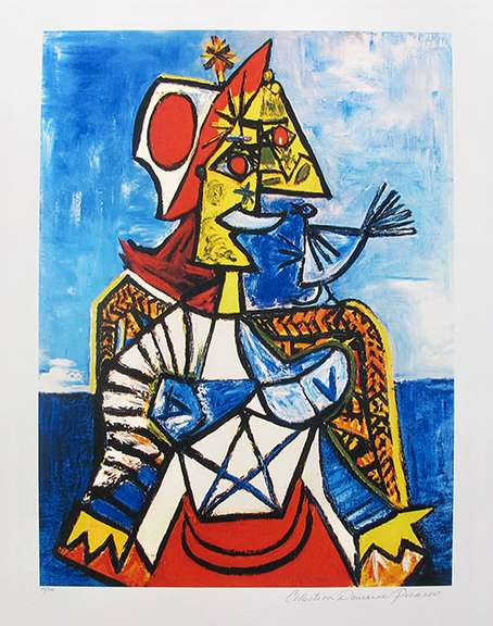 Pablo Picasso, Woman With Red And White Hat