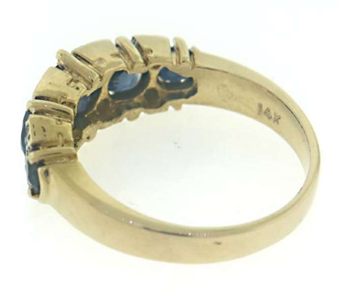 Vintage 14kt YG Sapphire and Diamond Ring