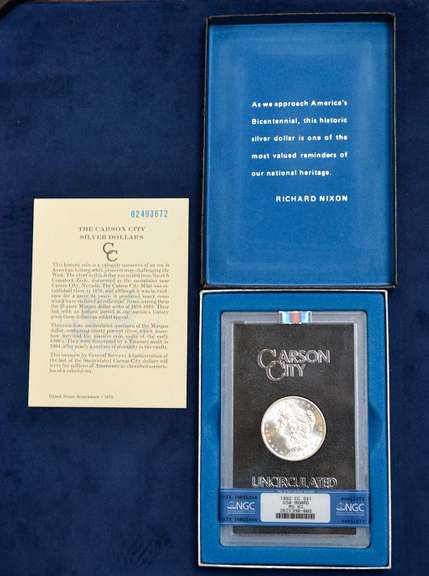1882-CC GSA Hoard Morgan Silver Dollar NGC MS63.
