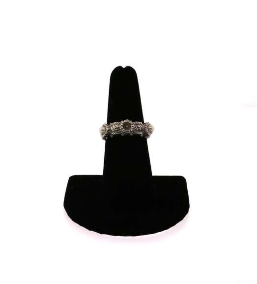 Sterling Silver Ring with Pearls