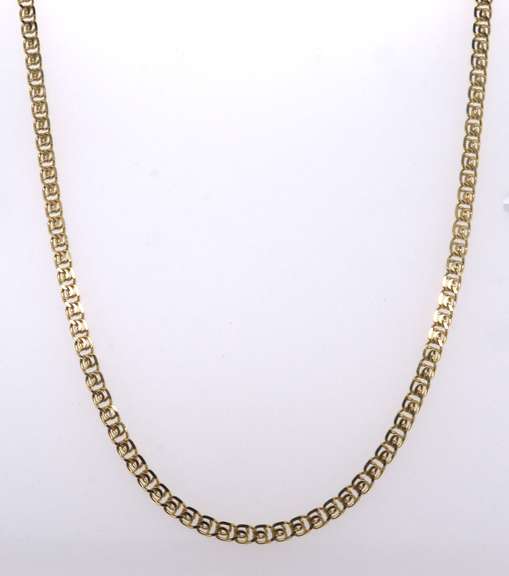 Fancy Yellow Gold Link Chain Necklace