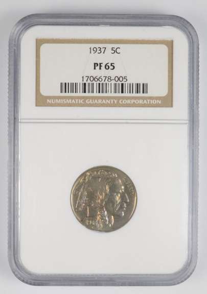 PF65 1937 Indian Head Buffalo Nickel - Graded NGC