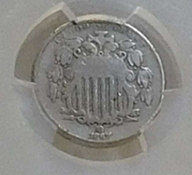 1867 Shield Nic circ PCGS VG Details Cleaned