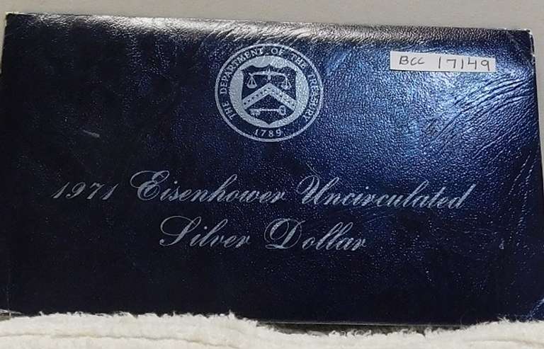 1971 Silver (40%) Unc Ike Dol, Blue Ike