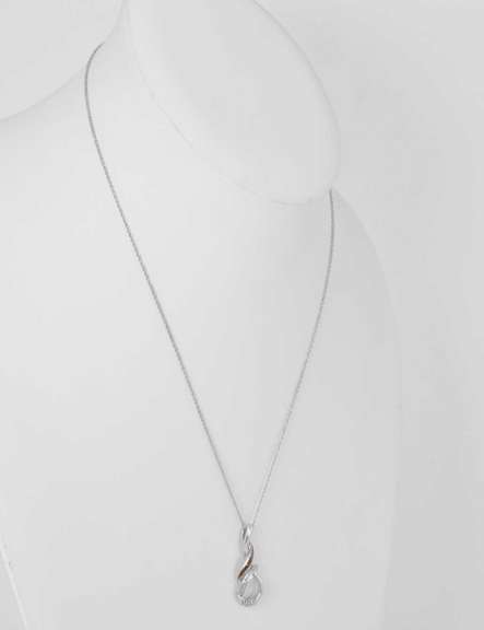 Sterling Silver Black And White Gemstone Necklace.