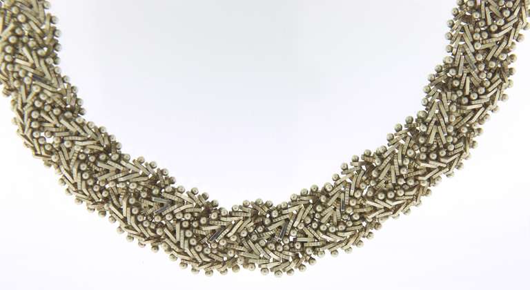 Vintage Sterling Silver Braided Necklace