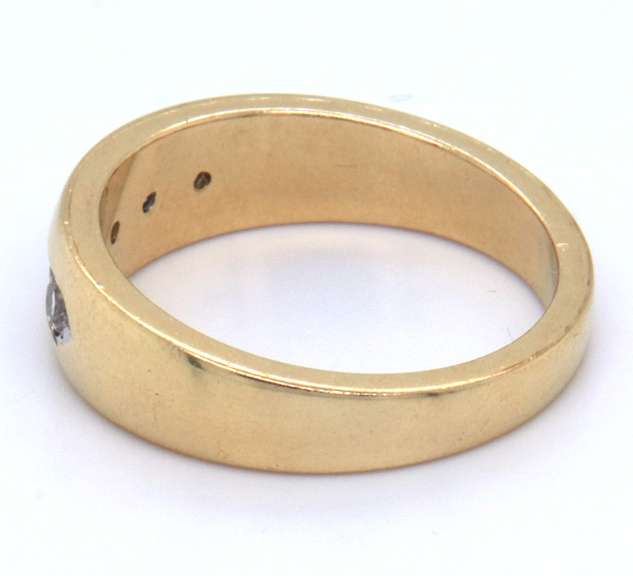 MENS 14 KT DIAMOND RING / BAND