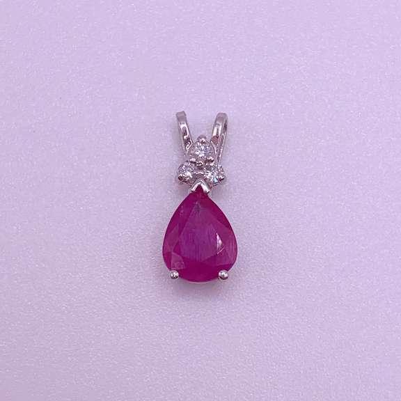 14kt Gold, Ruby, & Diamond Pendant