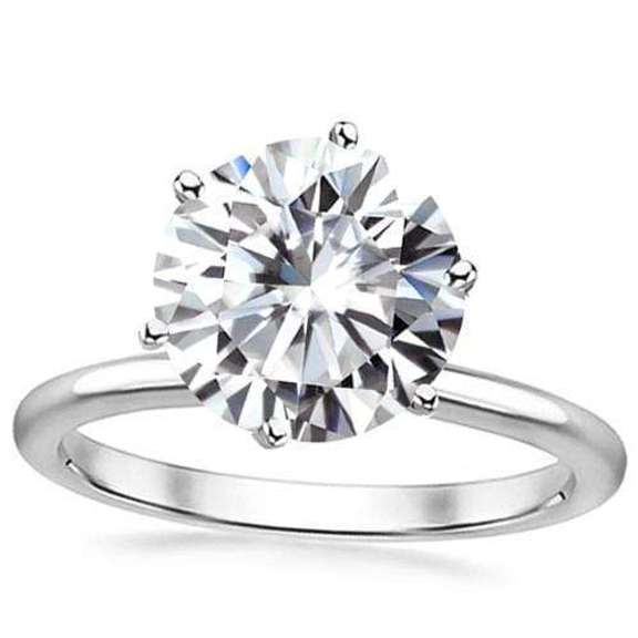 CERTIFIED 4.00 CT MOISSANITE (D COLOR/VVS) SOLITAIRE PT900 WEDDING RING