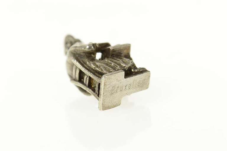 Sterling Silver 3D Robed Scholar Student Priest Charm/Pendant