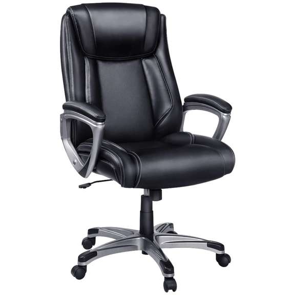 Executive Office Chair Black PU Leather
