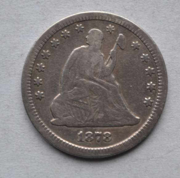 1878 CC Seated Quarter