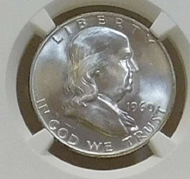 1960-D Sil Franklin Hf NGC MS-64 near GEM