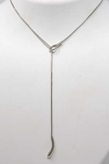 Sterling Silver Lariat Necklace