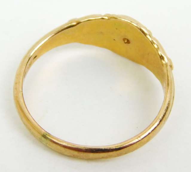 Antique Gold Filled Garnet Baby Ring
