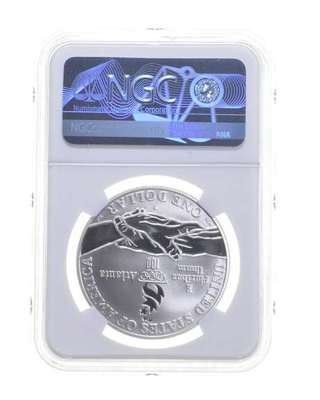 PF70 UCAM 1995-P XXVI Olympiad Cycling Commemorative Silver Dollar NGC