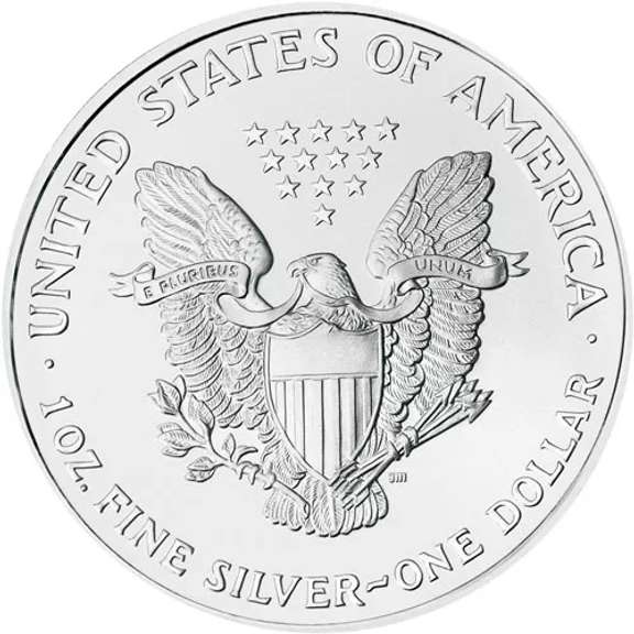 1996 American Silver Eagle, BU.