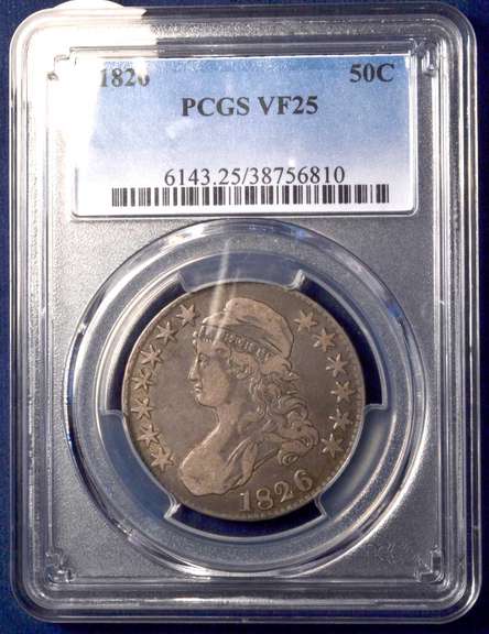 1826 Bust Half Dollar PCGS VF25.
