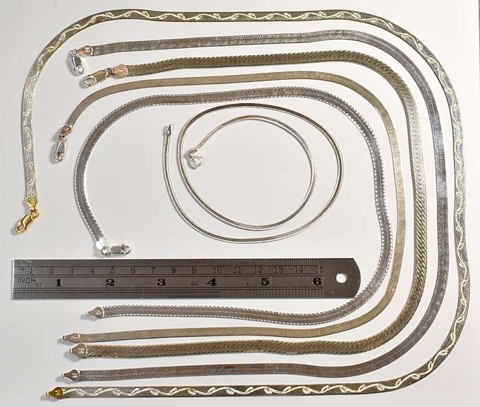 Great Group of 6 Herringbone Necklaces