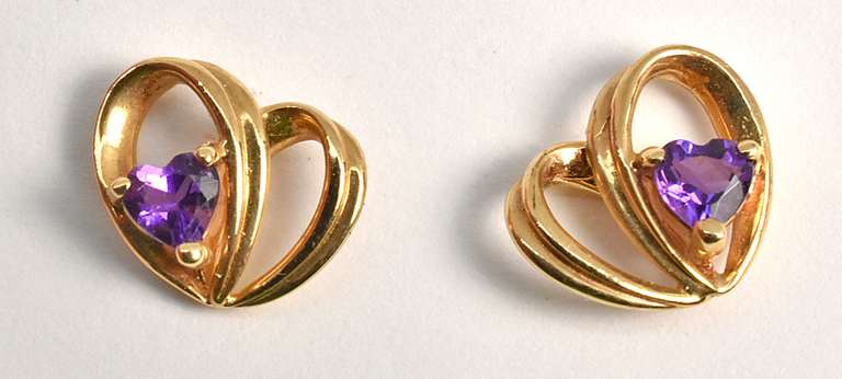 Two Pairs of Amethyst Earrings