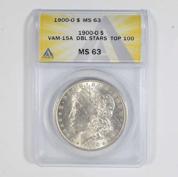 MS63 1900-O Morgan Silver Dollar - VAM-15A DBL Stars Top 100 - ANACS