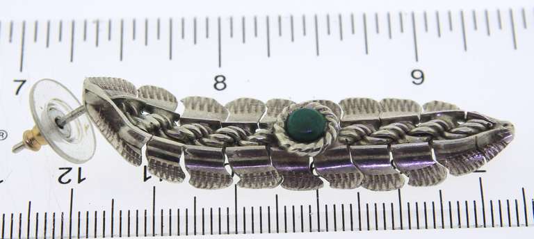 Sterling Silver Dangle Gemstone Earrings