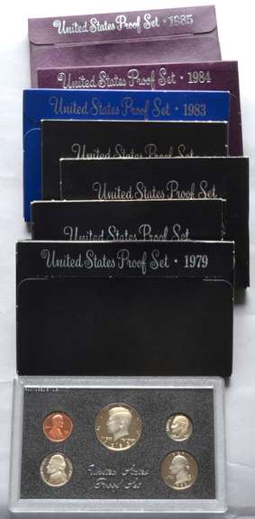 1979-1983 1985 1987-8 1991 US Proof Set Lot