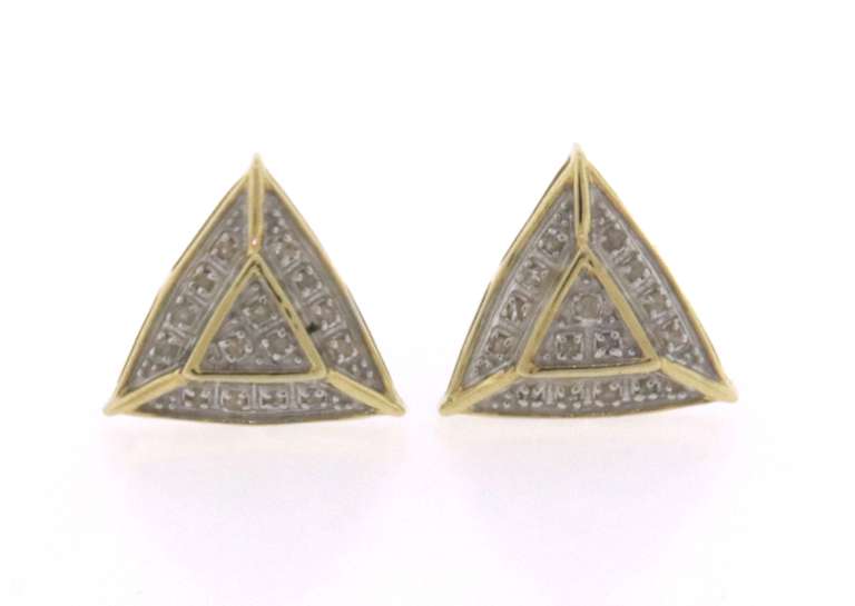 Triangle 10kt Diamond Earrings