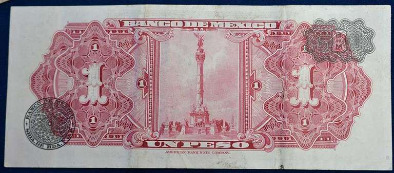 Lot Of 8 Bank Of Mexico Aztec Calendar One Peso.