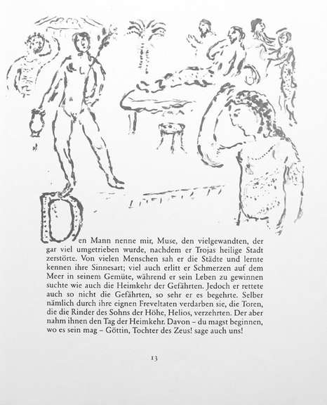 Marc Chagall Dis Moi Muse Lithograph