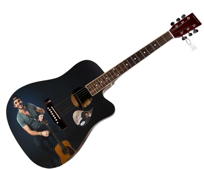 Thomas Rhett Autographed Signed Custom Photo Graphics Guitar ACOA