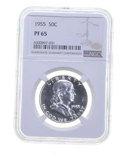 PF65 1955 Franklin Half Dollar - Graded NGC