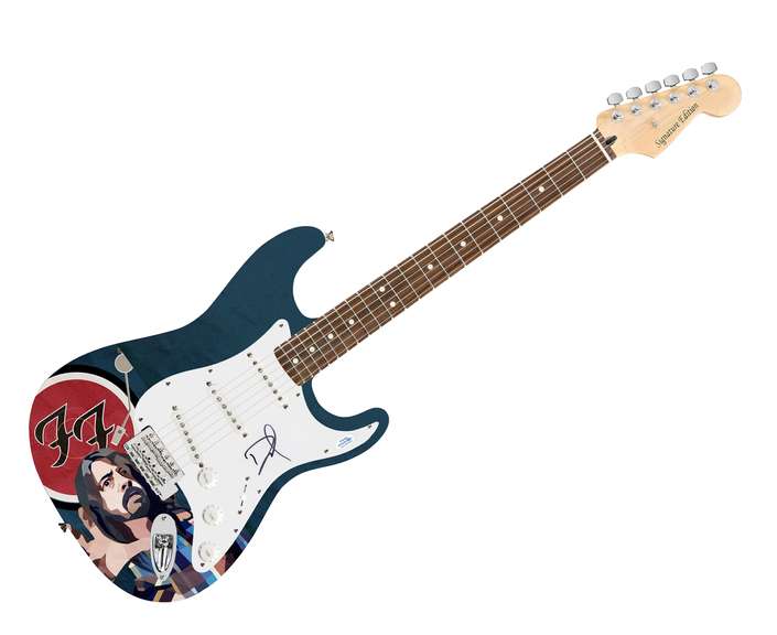 Foo Fighters Dave Grohl Autographed Signed Custom Photo Graphics Guitar ACOA