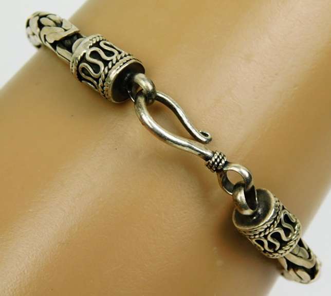 Sterling Silver Byzantine Bracelet, 8 Inches