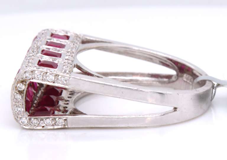 Masterpiece White Gold Ruby and Diamond Ring