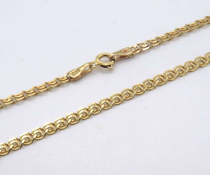 Fancy Yellow Gold Link Chain Necklace