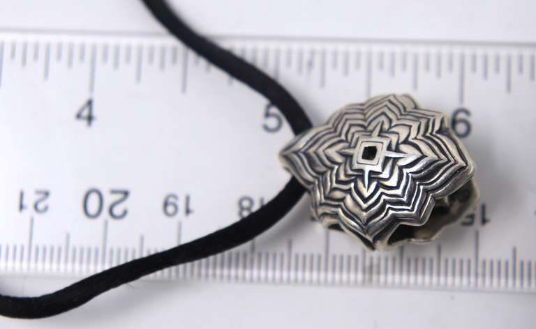 Vintage Sterling Silver Bell Pendant