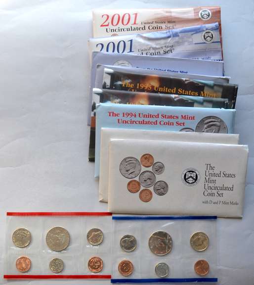 1971-2001 US Mint Set Lot. 1971-2 1980-1 1984-9 2000-1