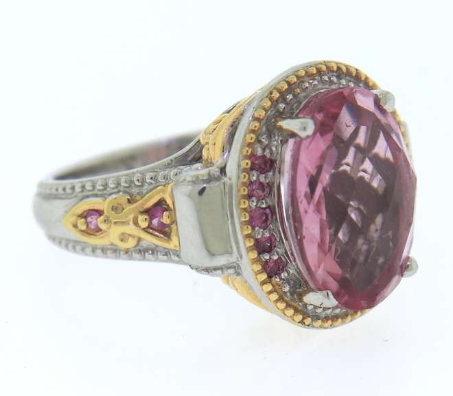 Pink Topaz Sterling Silver Ring
