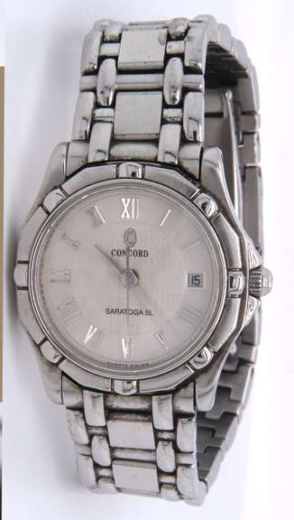 LADIES CONCORD SARATOGA SILVER DIAL.