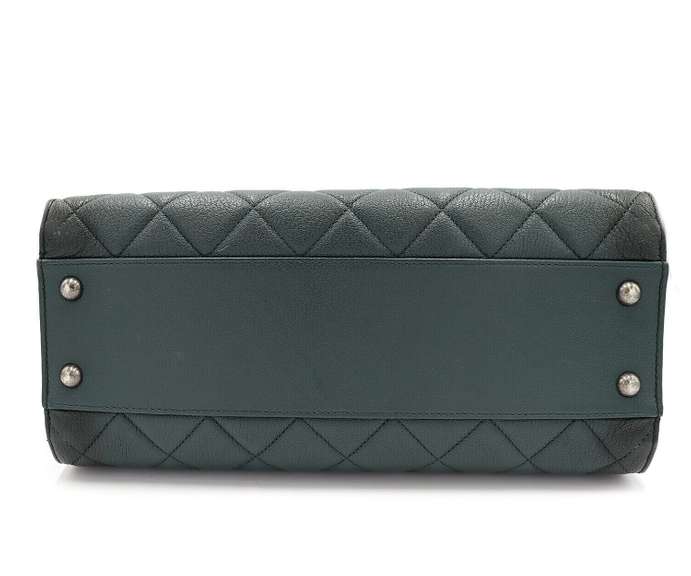 Chanel Quilted Goatskin Green Perfect Edge Tote W/ Box & Dust Cover
