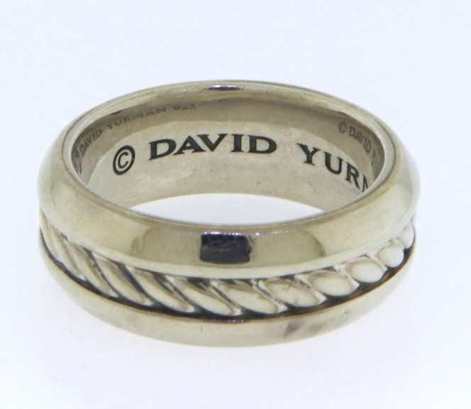 David Yurman Sterling Silver Cable Wedding Band Ring