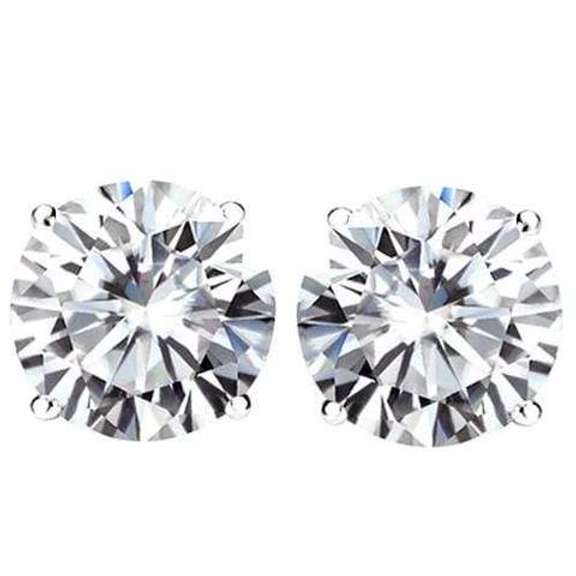 CERTIFIED 3.00 CT MOISSANITE (E COLOR/VVS) PT900 EARRINGS STUD