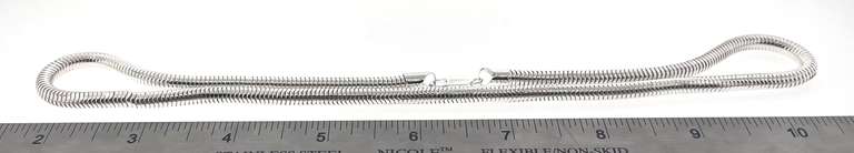 Alluring Handmade Italian Sterling Silver Flexible Snake Chain Necklace