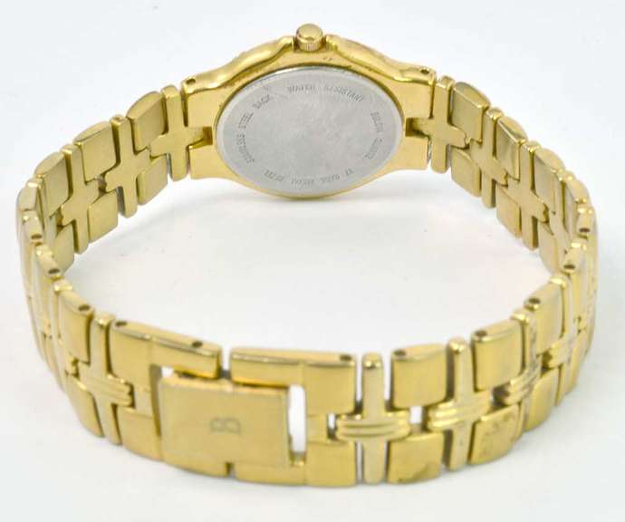 Bulova Gold Tone Diamond Accented Watch. Pre-Owned.