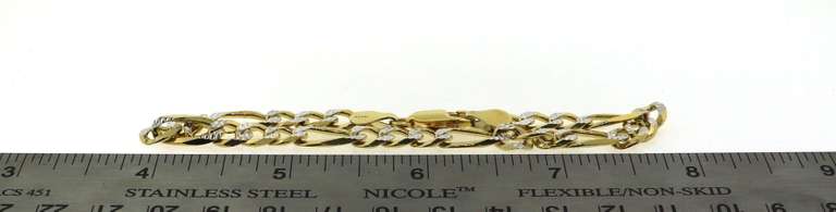 Gold Plated Sterling Silver Figaro Chain Bracelet