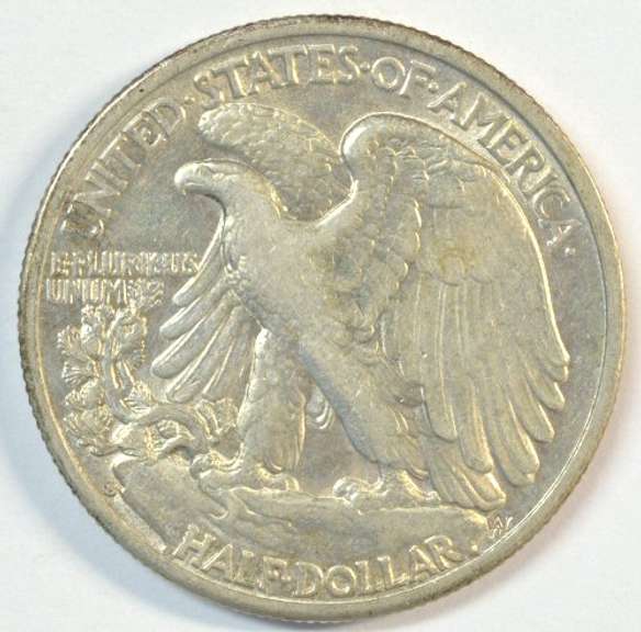 Lovely Choice AU 1933-S Walking Liberty Half Dollar. Key date
