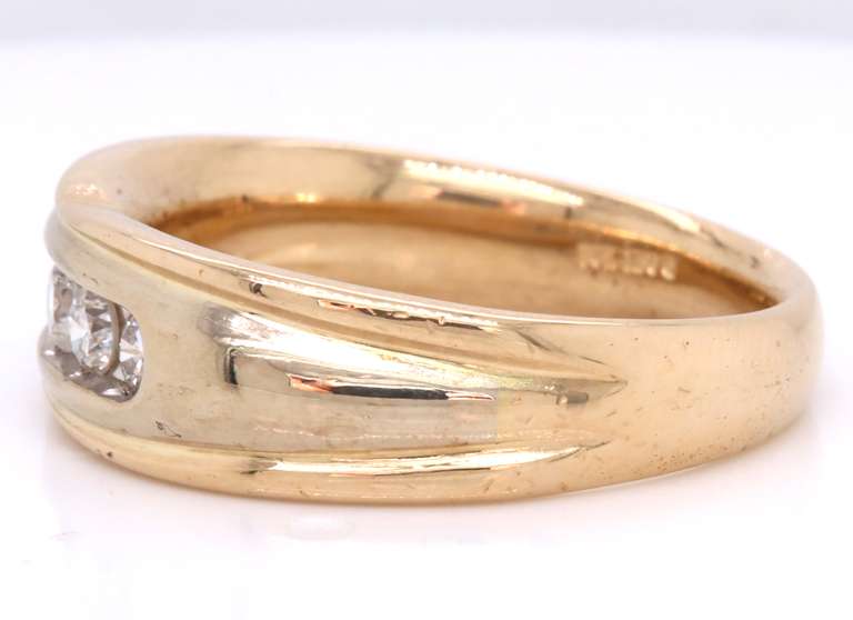 Incredible Yellow Gold Channel Set Diamond Band