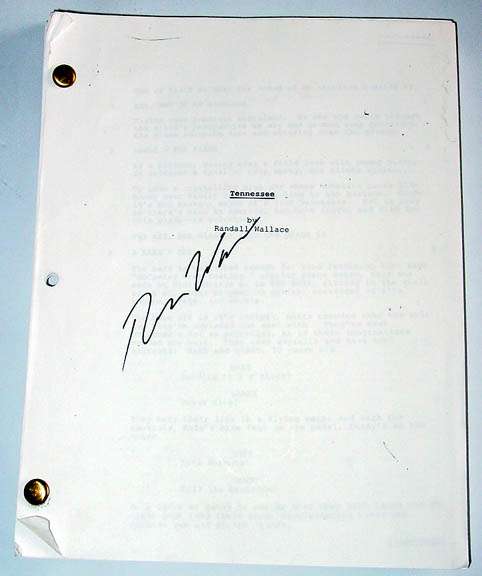 Randall Wallace Autographed Signed Tennessee Script